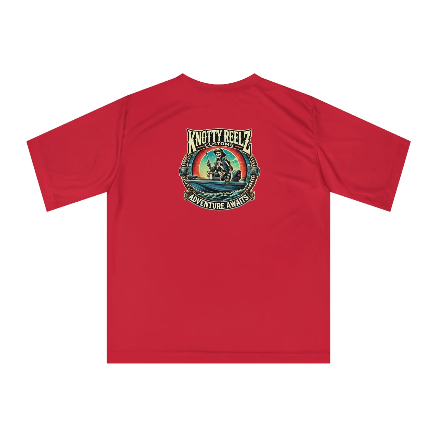 Knotty Reelz Customs "Adventure Awaits" Performance Tee Shirt