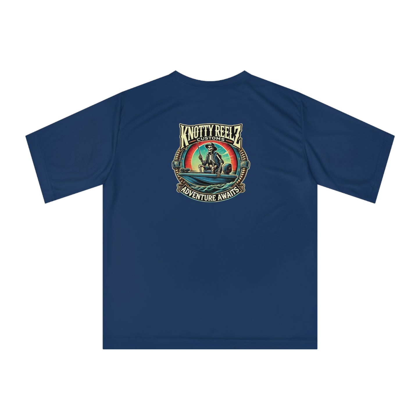 Knotty Reelz Customs "Adventure Awaits" Performance Tee Shirt